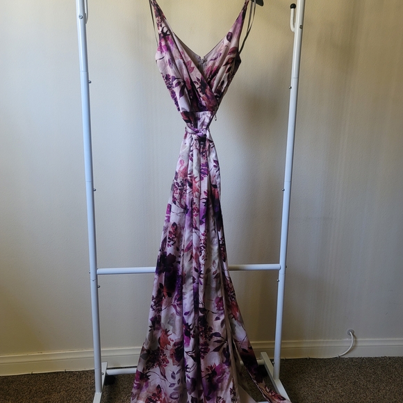 White by Vera Wang Lavender Floral Maxi Dress - Picture 1 of 5